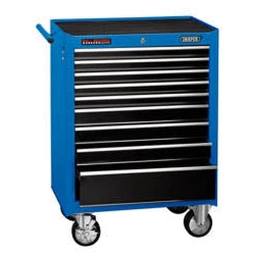 Draper Draper Roller Tool Cabinet, 9 Drawer, 26", Blue Dr-15110