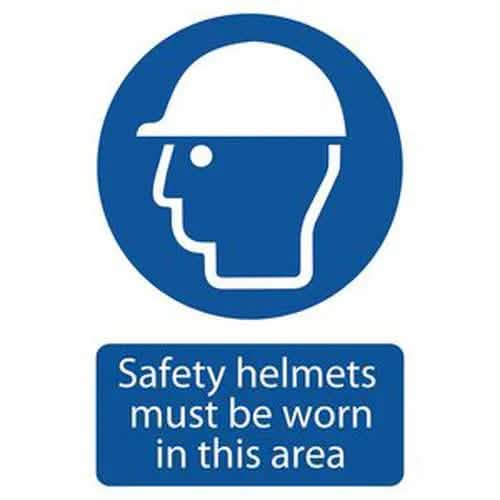 Draper Draper Safety Helmet Must Be Worn' Mandatory Sign Dr-72869