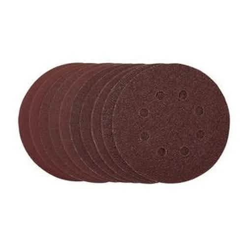 Draper Draper Sanding Discs, 125Mm, Hook & Loop, Assorted Grit, (Pack Of 10) Dr-54759