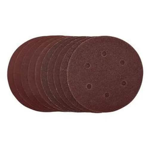 Draper Draper Sanding Discs, 150Mm, Hook & Loop, Assorted Grit, (Pack Of 10) Dr-55069