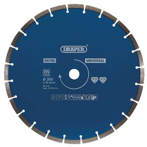 Draper Draper Segmented Diamond Blade, 350Mm Dr-99786