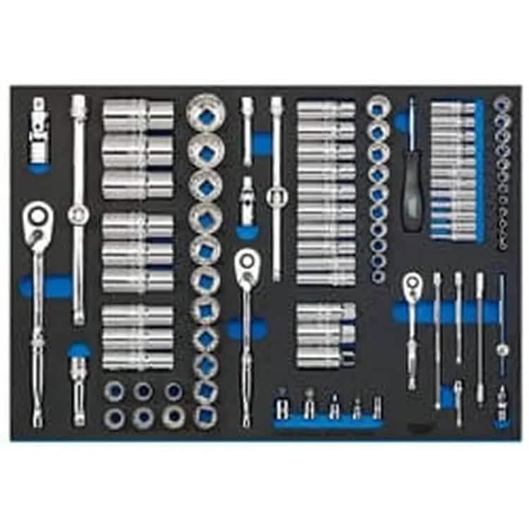 Draper Draper Socket Set In Full Plus Drawer Eva Insert Tray, 1/4", 3/8" & 1/2" (96 Piece) Dr-63539