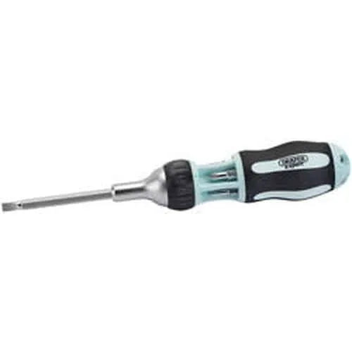 Draper Draper Soft Grip 7 In 1 Ratcheting Screwdriver And Bit Set Dr-83721