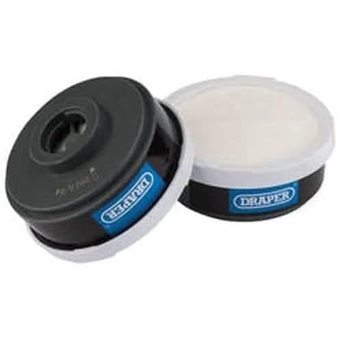 Draper Draper Spare A1P2 Filters (2) For Combined Vapour And Dust Respirator 03030 Dr-03030