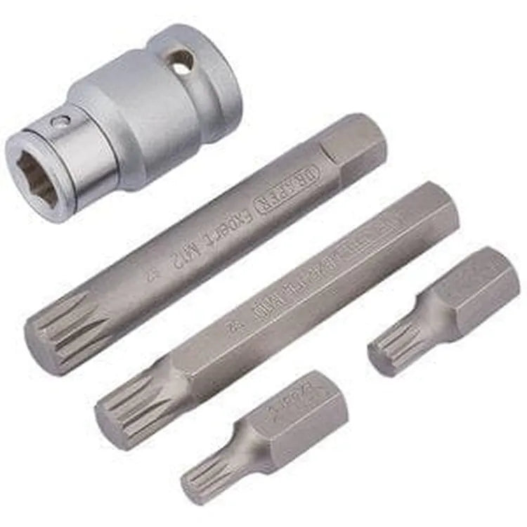 Draper Draper Spline Bit Set, 1/2" Sq. Dr. (5 Piece) Dr-83567