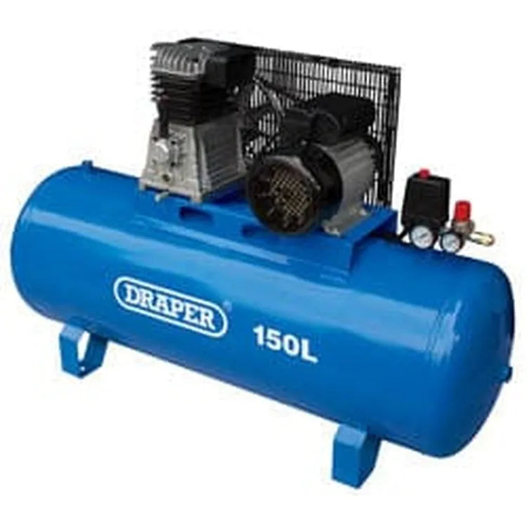 Draper Draper Stationary Belt-Driven Air Compressor, 150L, 2.2Kw Dr-55304