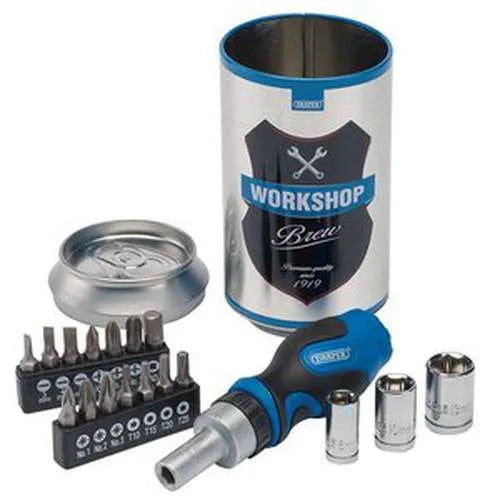 Draper Draper Stubby Ratchet Screwdriver And Bit Set (18 Piece) Dr-99413
