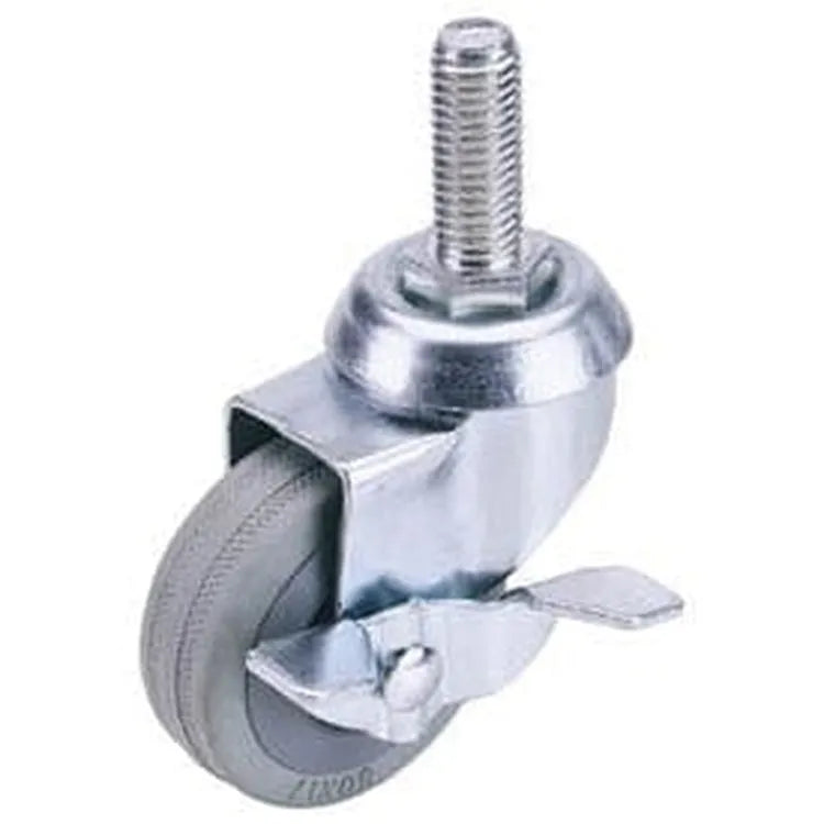 Draper Draper Swivel Bolt Fixing Rubber Castor With Brake, 75Mm Diameter, S.W.L. 70Kg Dr-65476