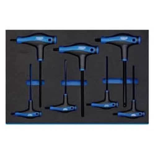 Draper Draper T' Handle Ball End Hexagon Key Set In 3/4 Drawer Eva Insert Tray (7 Piece) Dr-63503