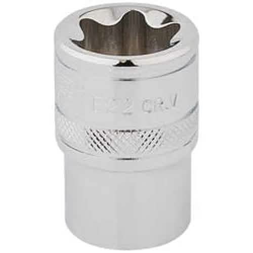 Draper Draper Tx-Star Socket, 1/2" Sq. Dr., E22 Dr-34372