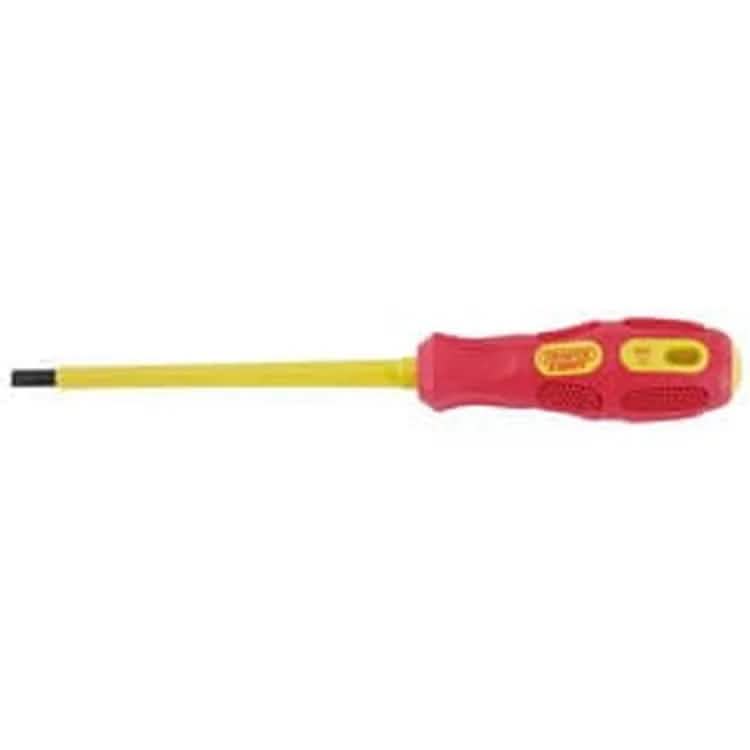Draper Draper Vde Approved Fully Insulated Plain Slot Screwdriver, 5.5 X 125Mm (Display Packed) Dr-69214
