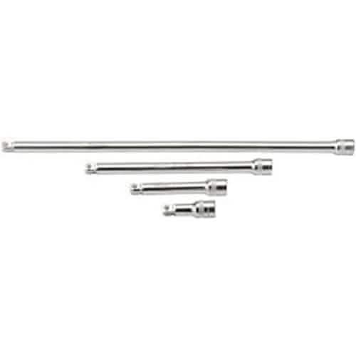 Draper Draper Wobble Extension Bar Set, 1/2" Sq. Dr., Micro Satin Chrome (4 Piece) Dr-16770