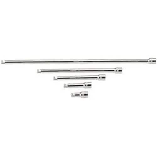 Draper Draper Wobble Extension Bar Set, 3/8" Sq. Dr., Micro Satin Chrome (5 Piece) Dr-16768