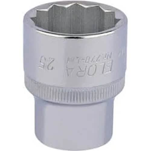 Draper Elora Elora Bi-Hexagon Socket, 1/2" Sq. Dr., 25Mm Dr-24707