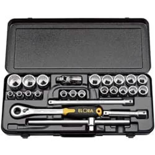 Draper Elora Elora Metric Socket Set, 1/2" Sq. Dr. (25 Piece) Dr-50648