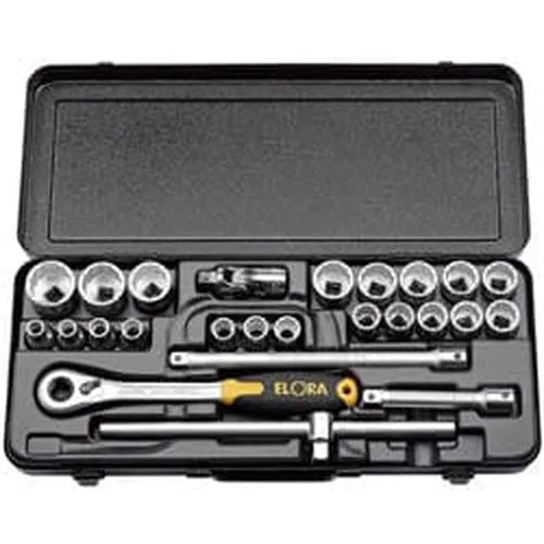 Draper Elora Elora Metric Socket Set, 1/2" Sq. Dr. (25 Piece) Dr-50648