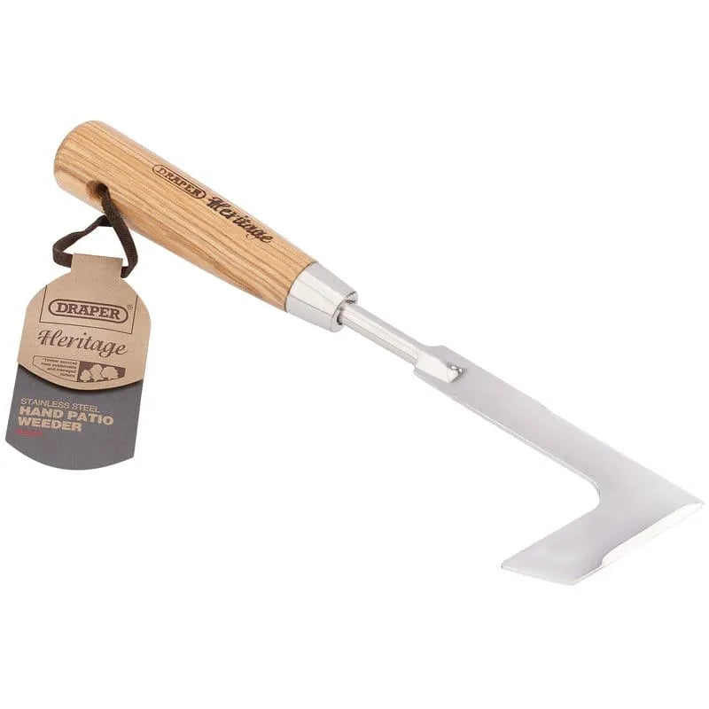 Draper Garden Hand Tools Draper 99028 Heritage Stainless Steel Hand Patio Weeder With Ash Handle Dr-99028