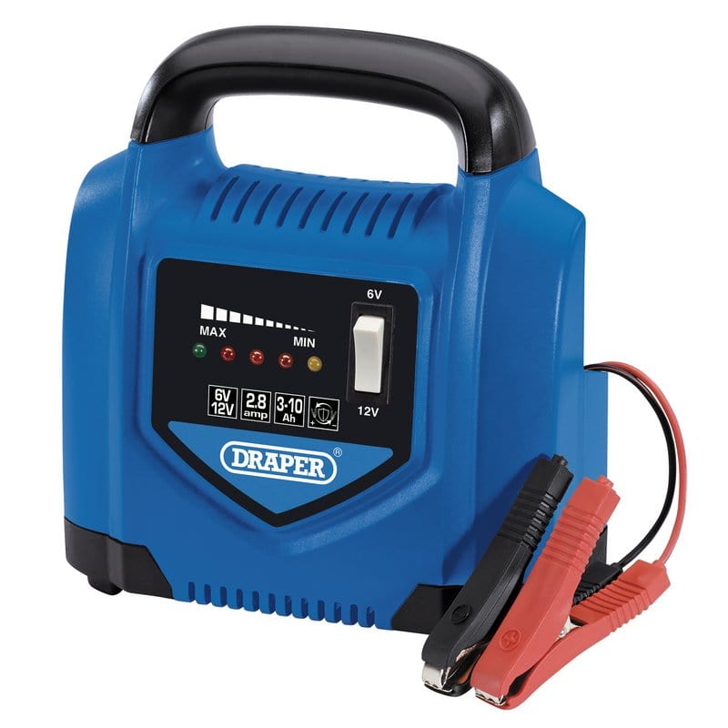 Draper General Purpose Battery Chargers Draper 53047 6V/12V Battery Charger 2.8A Dr-53047