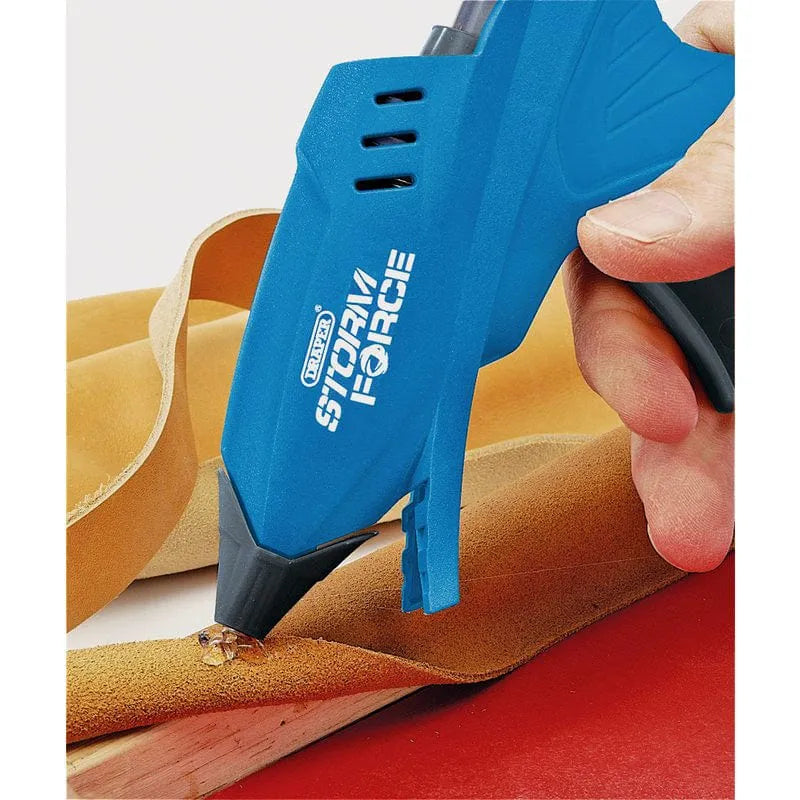 Draper Glue Guns DRAPER 83660 230V 100W Electric Hot Melt Trigger Glue Gun plus 6 Adhesive Sticks