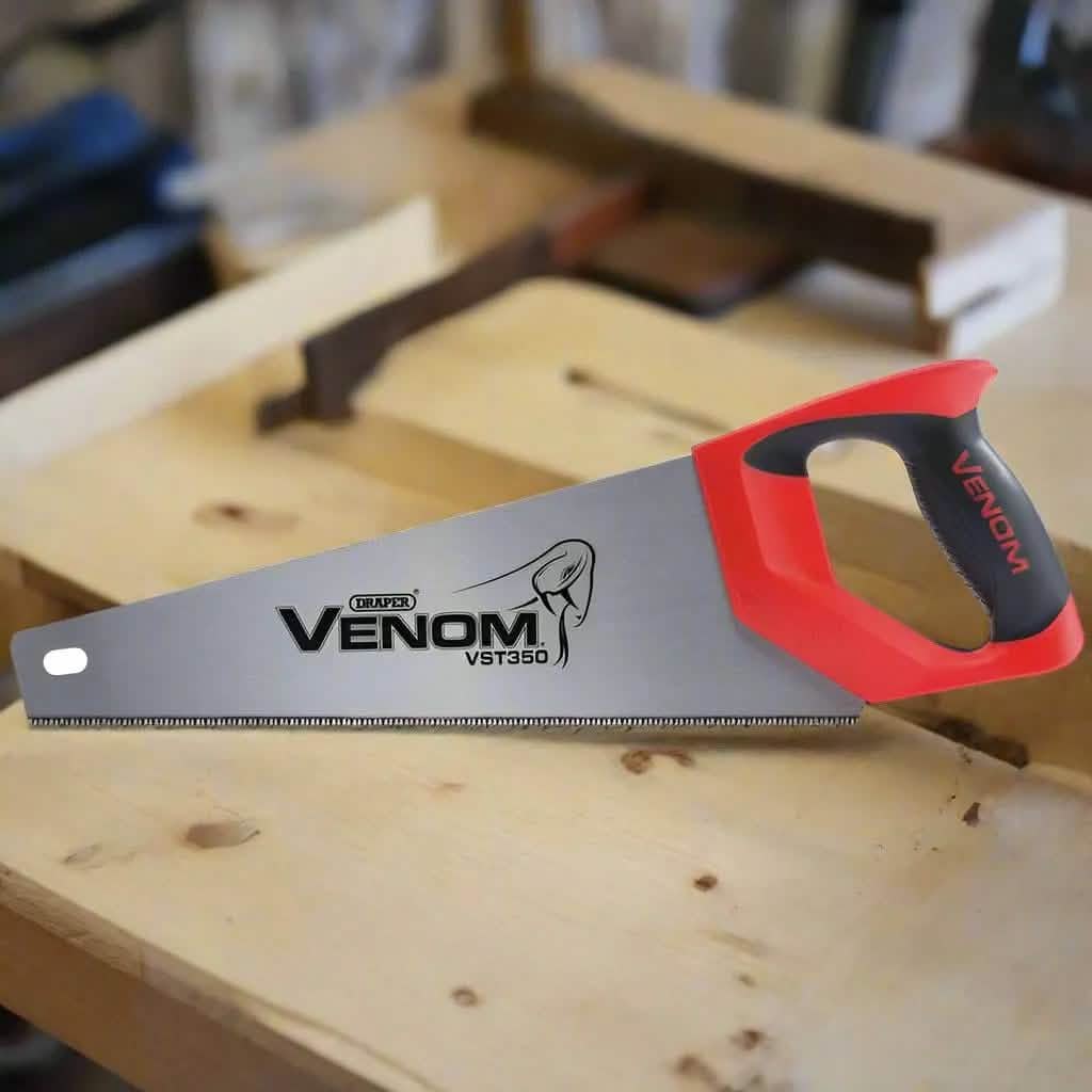 Draper Hand Saw Draper Venom Second Fix Triple Ground Tool Box Hand Saw, 350Mm, 11Tpi/12Ppi Dr-80878