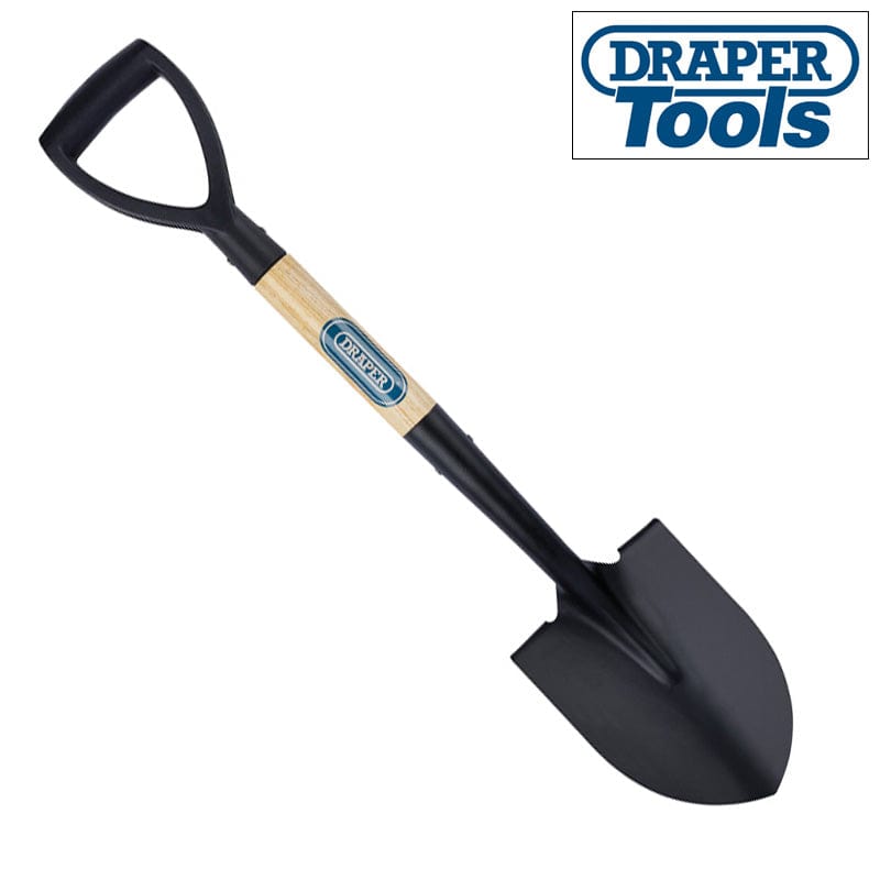 Draper Mini Wooden Shovel Round Point Nose Snow Scoop Digging Spade Draper 15072