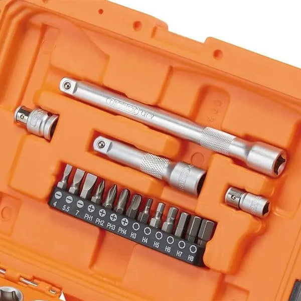 Draper Socket Set Draper 22110 34 Piece Socket & Bit Set 1/4" & 3/8" Drive 6 Point Chrome Vanadium HI-TORQ® Sockets