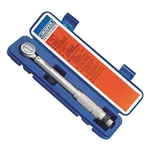 Draper Torque Wrench Draper 3/8" Dr Reversible Ratchet Torque Wrench + Case + Calibration Certificate