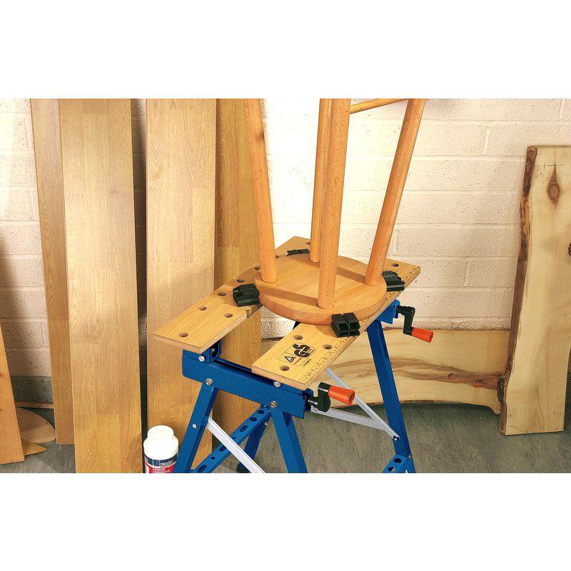 Draper Work Benches DRAPER 600mm PORTABLE FOLD DOWN WORKBENCH WITH CLAMPING VICE WORKMATE WORK BENCH