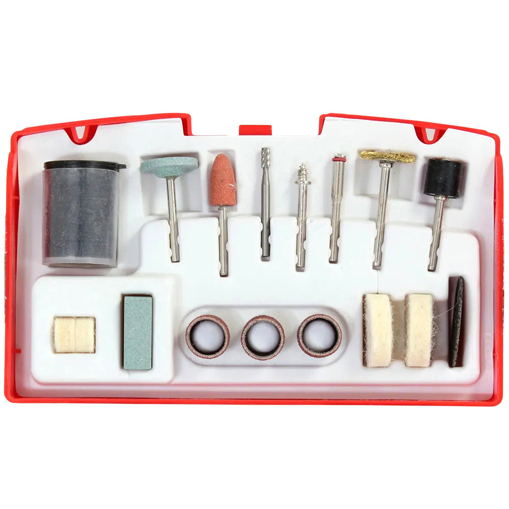 112pc Mini Rotary Hobby Drill Grinder Tool Set c/w Bits & Storage Case | 3 Year Warranty