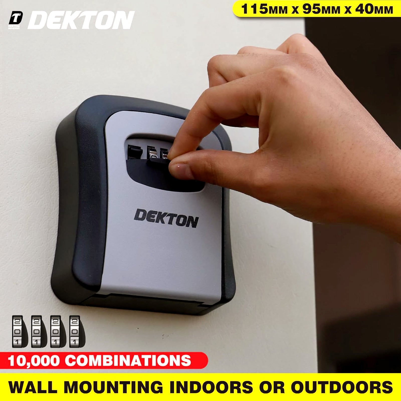 Key Safe 4 Digit Lock 10,000 Combination Security Codes Wall Mounted Storage Box