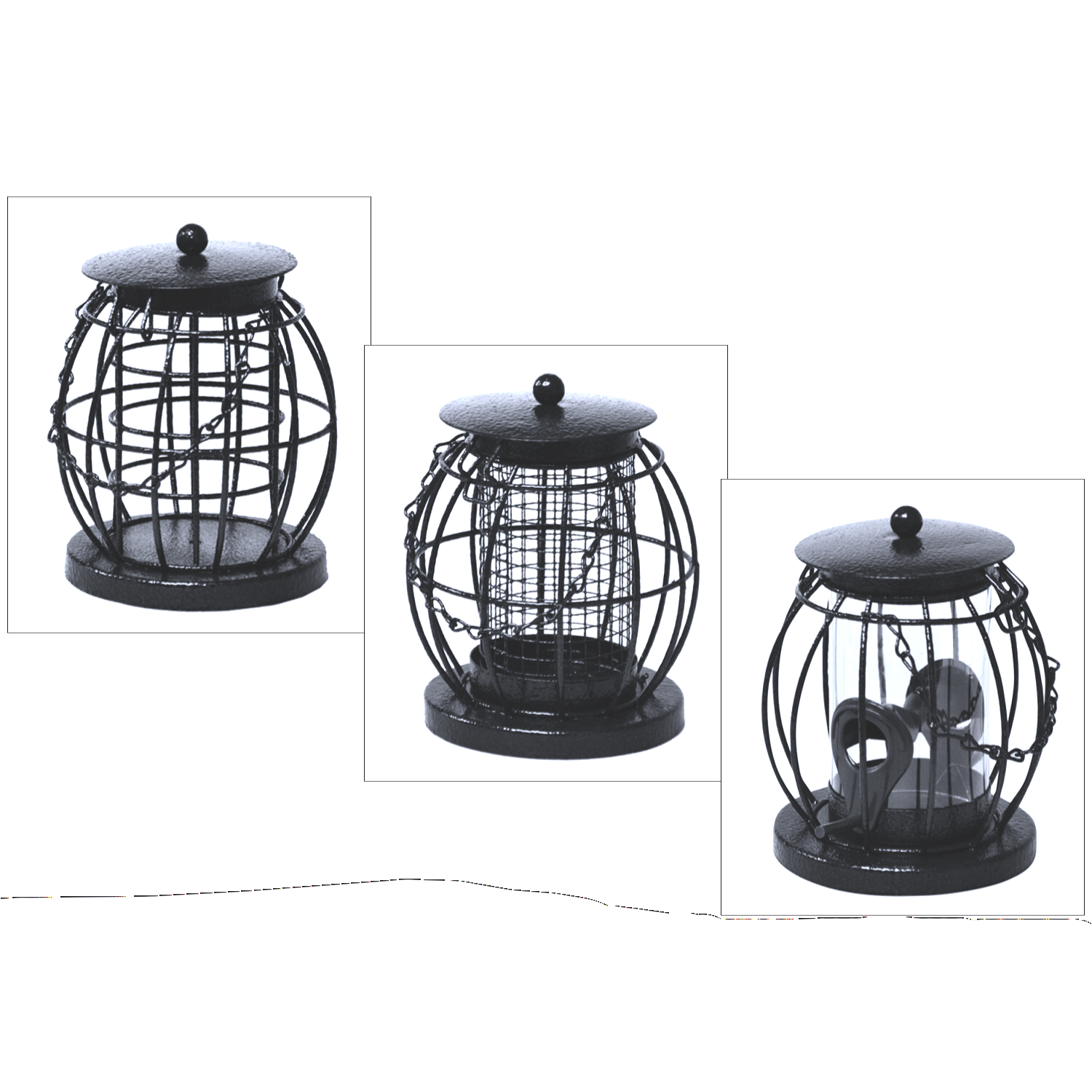 Hanging Wild Bird Feeders Squirrel Proof Garden Seed Peanut Fatball - 3 PACK