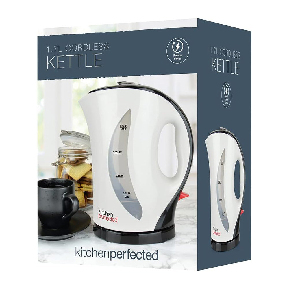 Cordless Electric Kettle & Toaster Set Cream 4 Slice Wide Slot 1.7Ltr Fast Boil