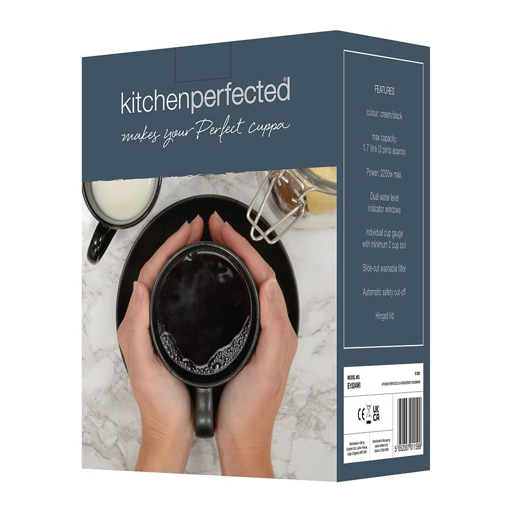 Cordless Electric Kettle & Toaster Set Cream 4 Slice Wide Slot 1.7Ltr Fast Boil