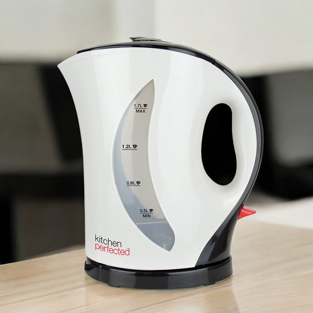 Cordless Electric Kettle & Toaster Set Cream 4 Slice Wide Slot 1.7Ltr Fast Boil