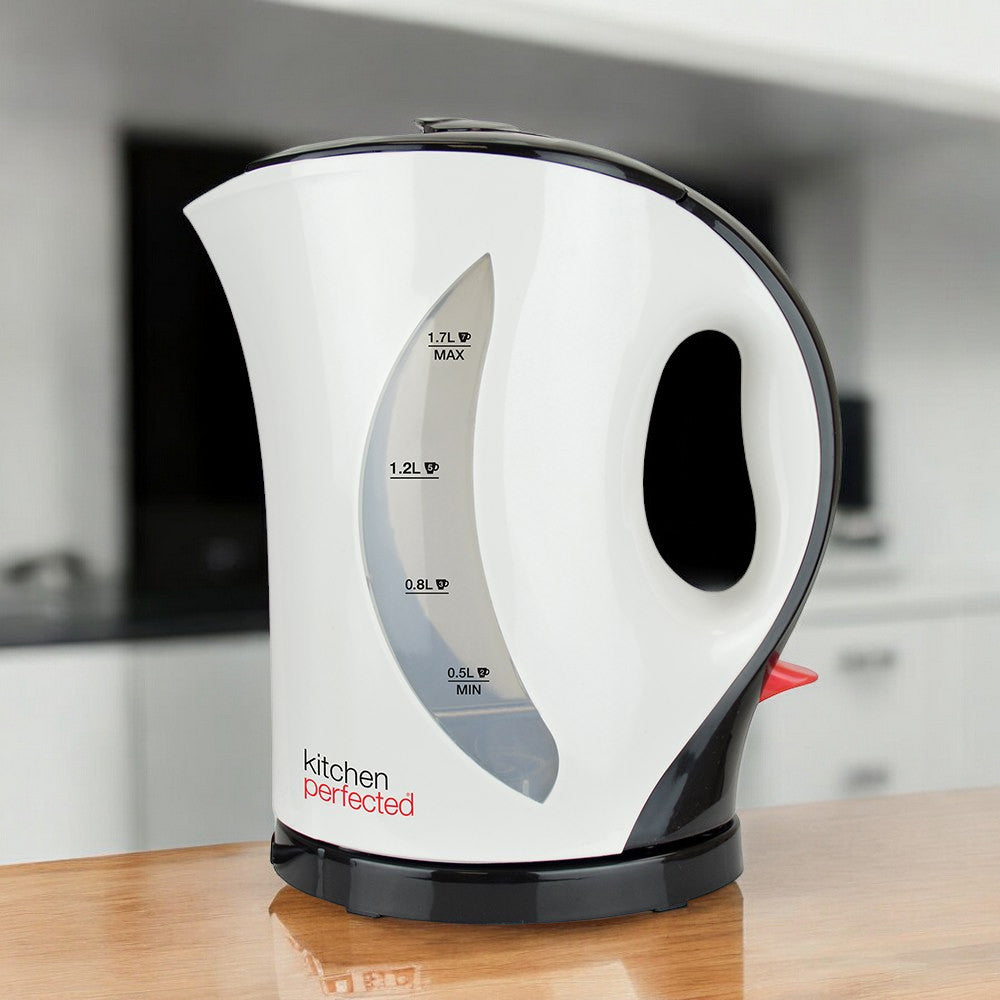 Cordless Electric Kettle & Toaster Set Cream 4 Slice Wide Slot 1.7Ltr Fast Boil