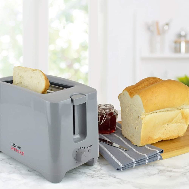 Toaster 2 Slice Wide Slot - Cool Touch Crumb Tray Variable Browning - Grey