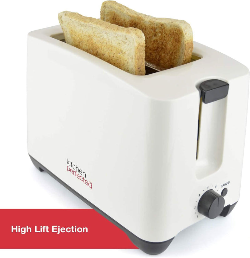 Toaster 2 Slice Wide Slot - Cool Touch Crumb Tray Variable Browning - Cream