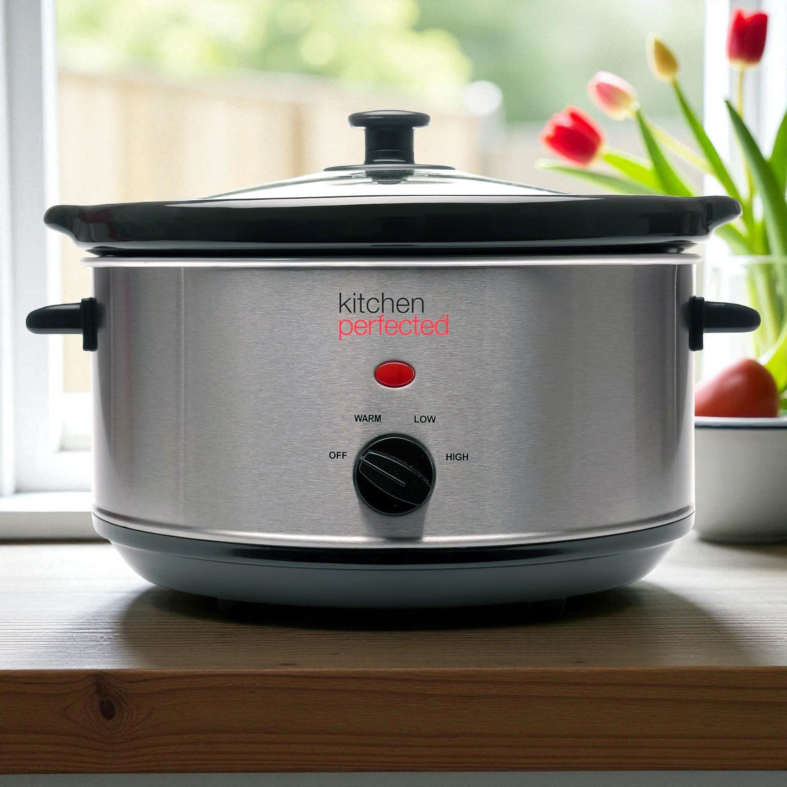 200W Electric Slow Cooker 3.5L Capacity Stainless Steel | 3 Heat Settings | 3 Year Warranty
