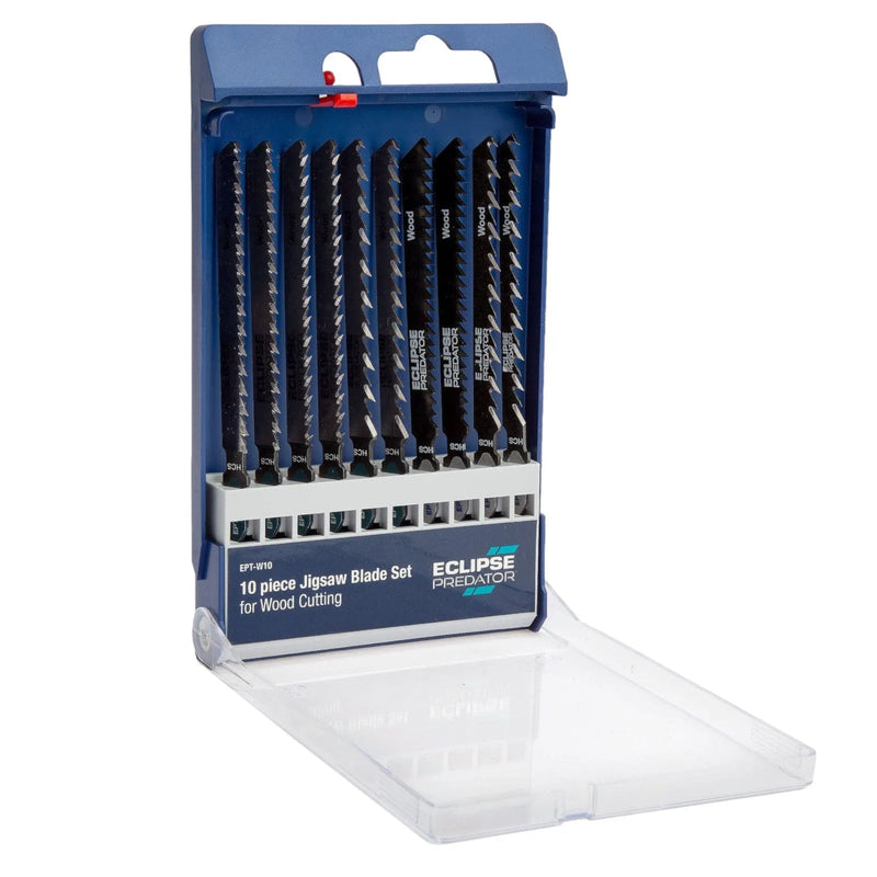 Eclipse Tools Jigsaw Accessories Predator Jigsaw Blade Set Eclipse EPT-W10 for Wood 10PC