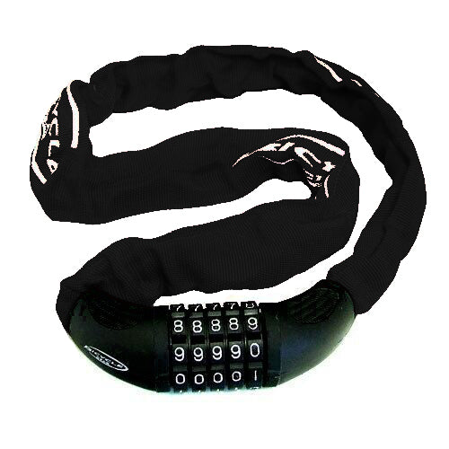 0.9m Bike Chain with Combination Lock Padlock plus Cycle Lights & 2pc Hi Vis LED Armbands