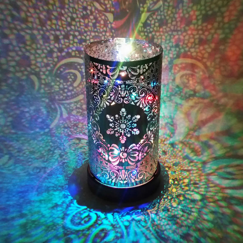 Pack of 2 Luxa Fantasia Glass Twinklers Colour Changing LED Projector Lamps | Cordless Lights