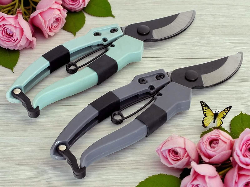 8" Pruning Shears Lightweight Bypass Secateurs Garden Pruning Scissors Snips | Available in 2 colours