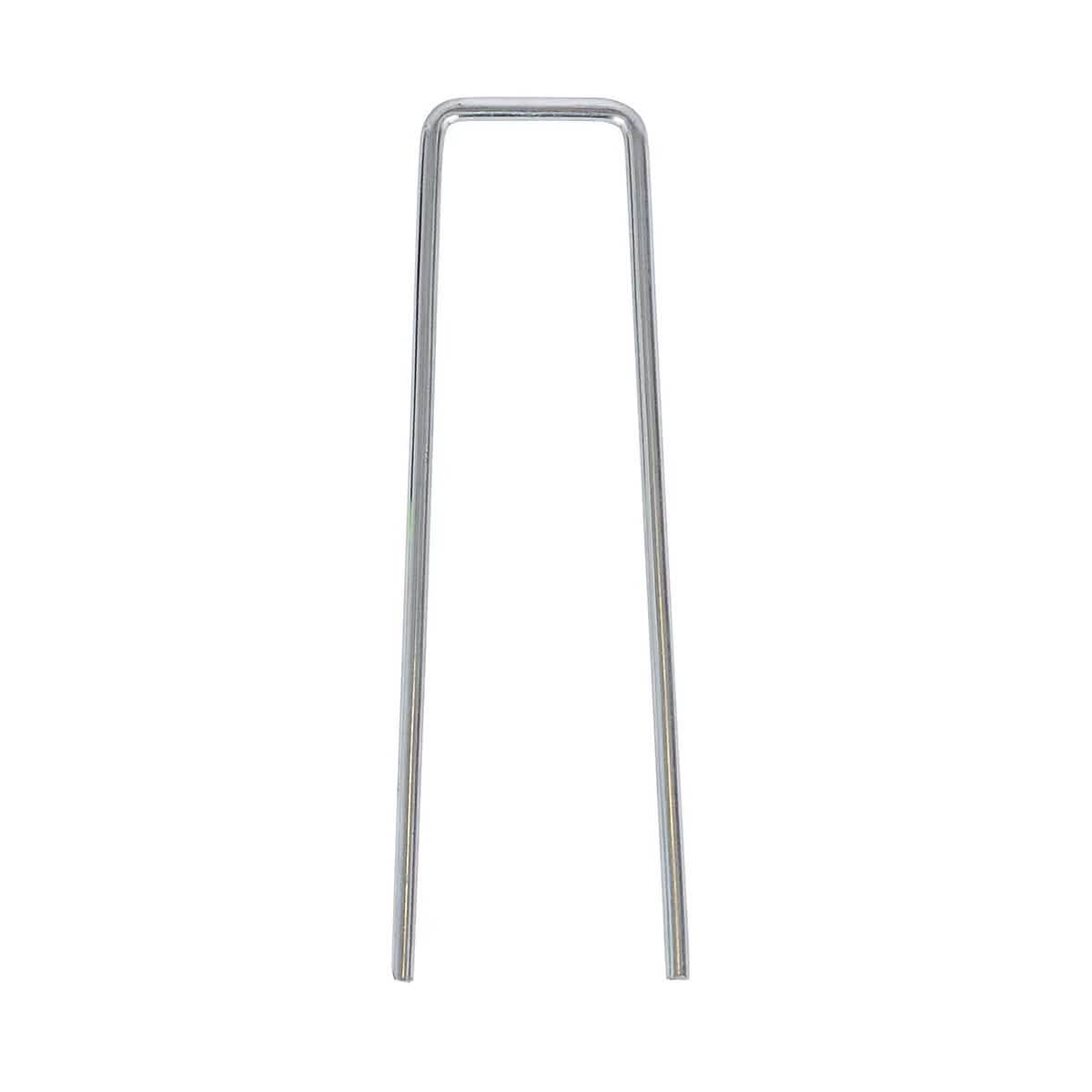 Pack of 12 Weed Mat Pins Galvanised Steel U Shaped Staples | Garden Netting Securing Pegs