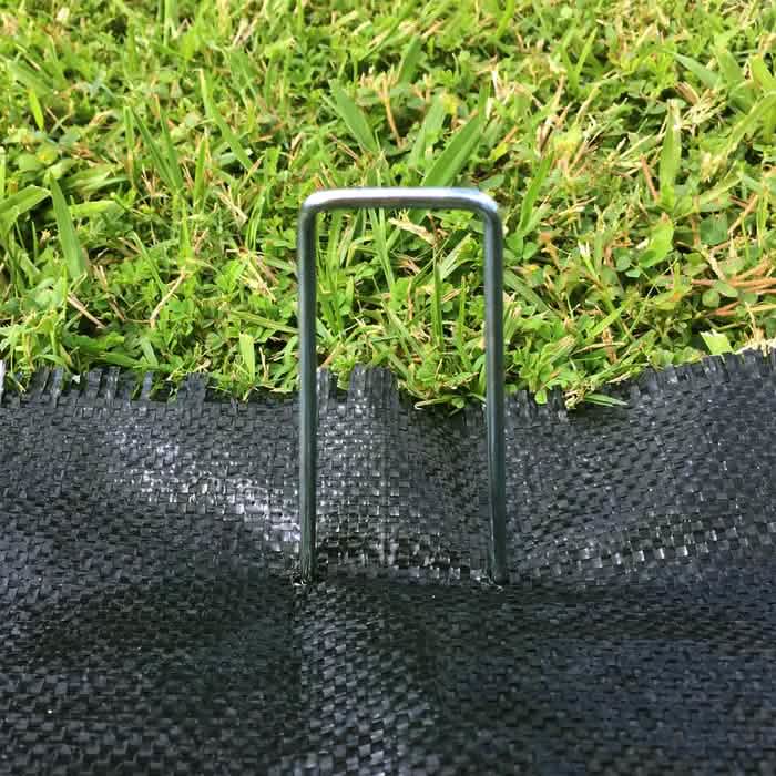 Pack of 12 Weed Mat Pins Galvanised Steel U Shaped Staples | Garden Netting Securing Pegs