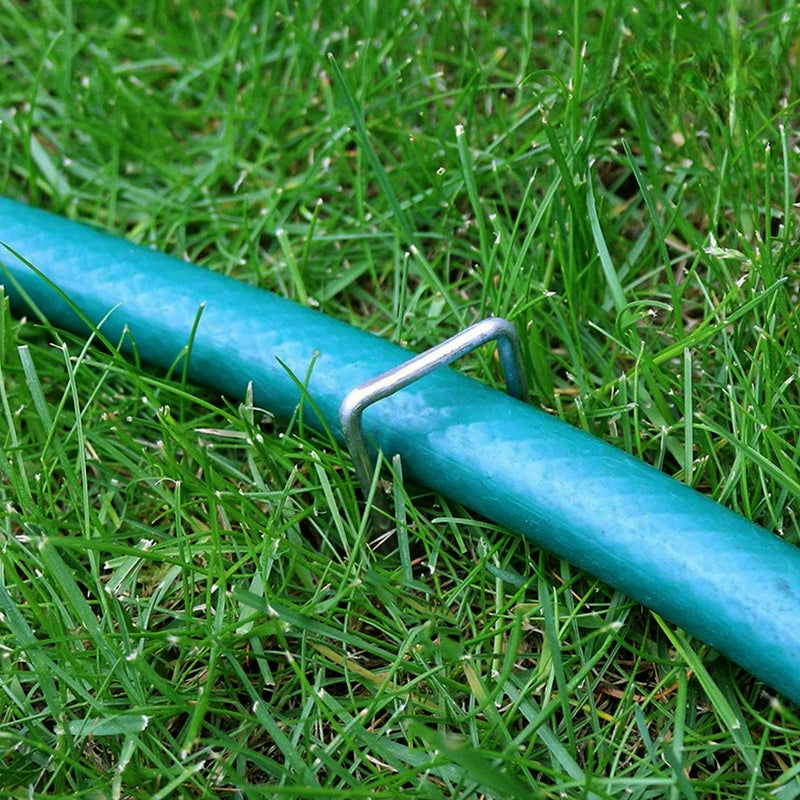 Pack of 12 Weed Mat Pins Galvanised Steel U Shaped Staples | Garden Netting Securing Pegs