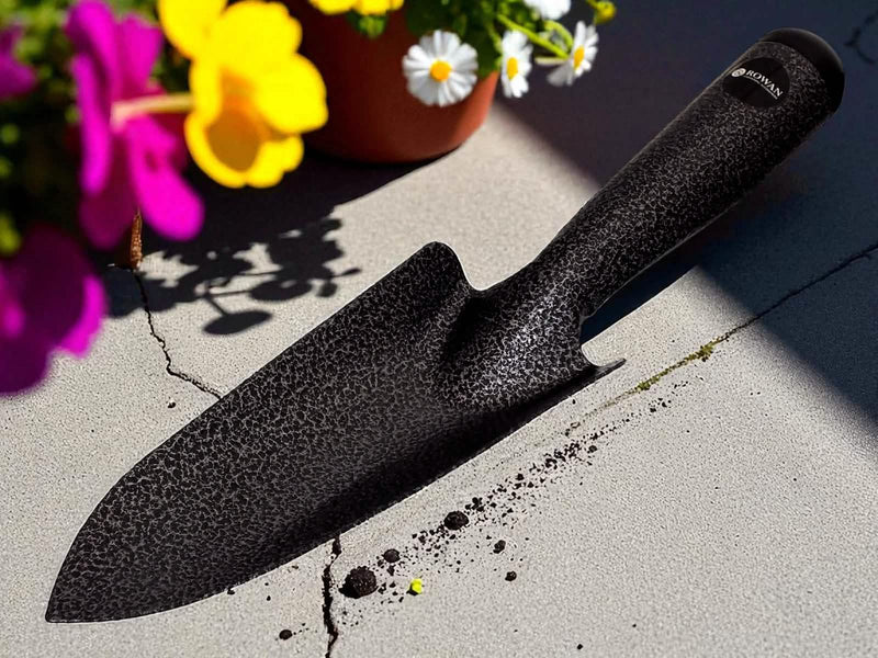 3pc Heavy Duty Carbon Steel Garden Hand Tool Set | Trowel, Transplanting Trowel and Fork