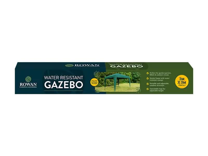 Gazebo Party Tent Green Water Resistant Shelter Outdoor Awning Canopy 3m x 3m