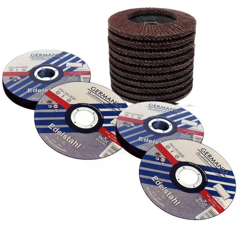 Electric Angle Grinder 650W 115mm +30 Cutting Grinding & Flap Discs Draper 56457