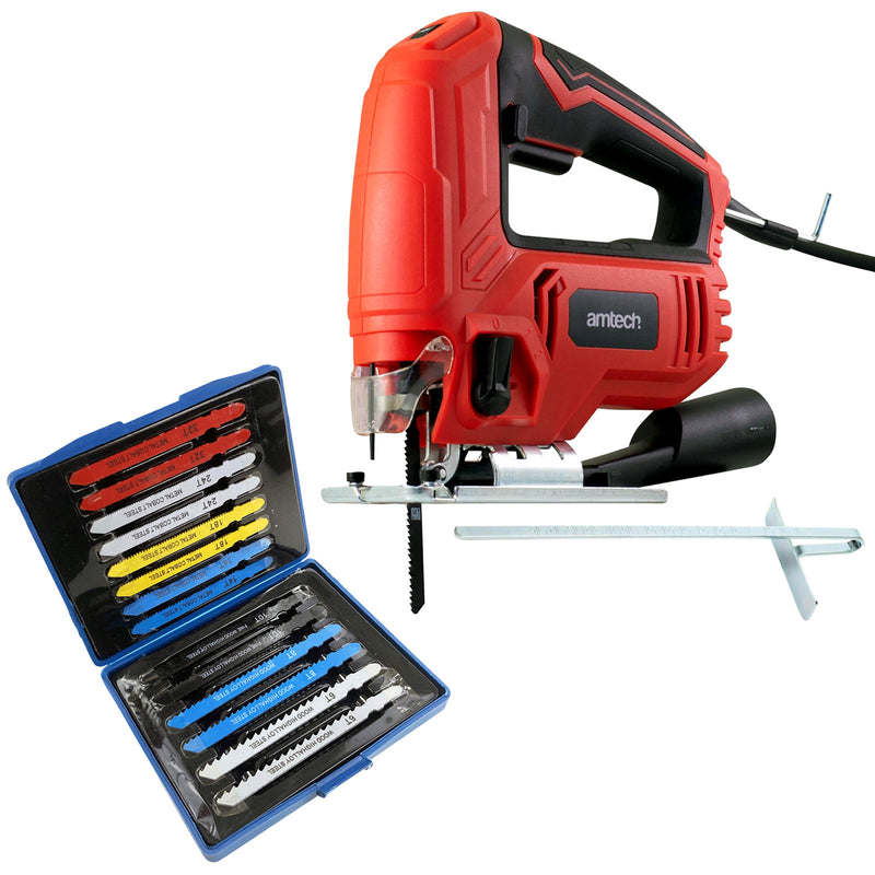 Amtech 600W Electric Jigsaw Variable Speed 230V Pendulum Action | Includes 15pc Saw Blades