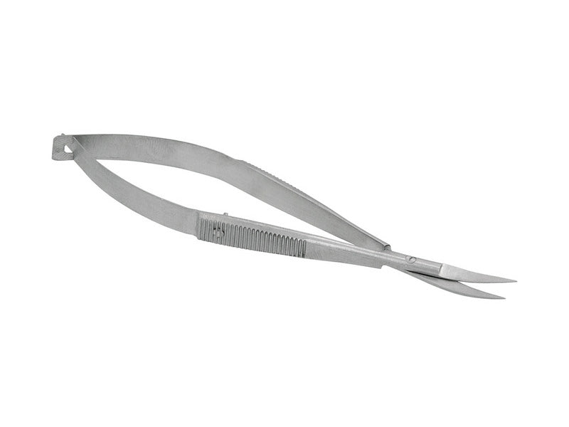 2pc Micro Scissors Stainless Steel Spring Action Straight & Curved Fine Point | For precision cutting